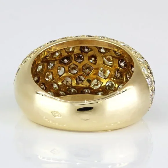 Cartier 18k Yellow Gold 4-Carat Diamond Sauvage Dome Ring c.1994 - Picture 5 of 10
